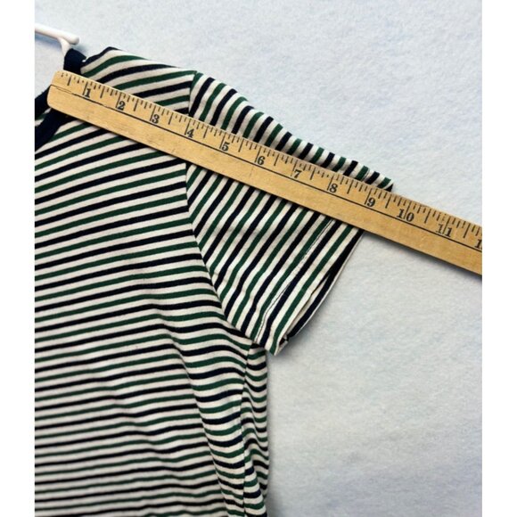 Ginger G Striped Tee Shirt Top Short Sleeve Crew Neck Size Small - Picture 4 of 8